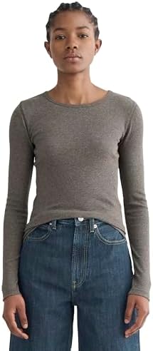 Everlane - The Cozy-Rib Long-Sleeve Tee - Black XX Small at Amazon